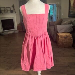 Elegant Pink Sleeveless Dress